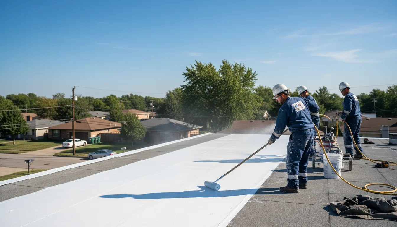 Commercial roof coating in Beason, IL near me